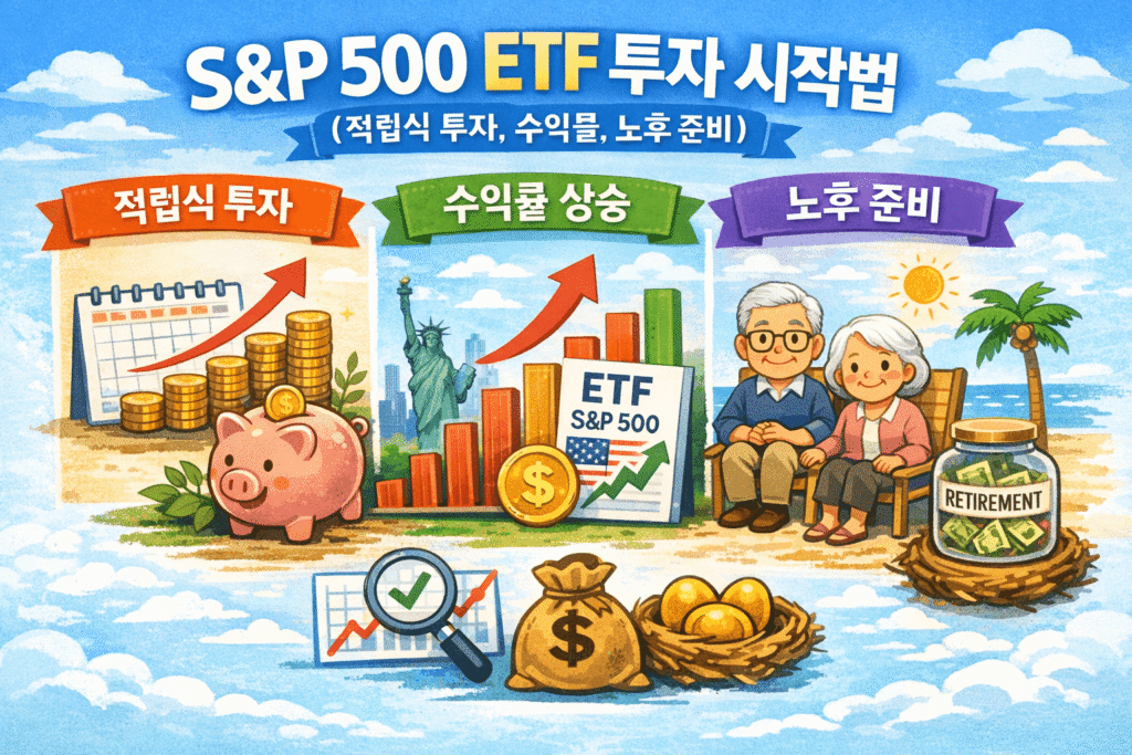 s&p500 etf 투자 시작법 (적립식 투자, 수익률, 노후 준비)