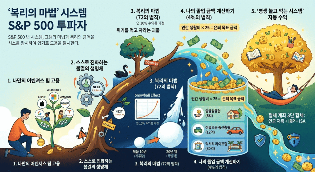 s&p500 투자 시스템 (복리, 4%법칙, 연금계좌)