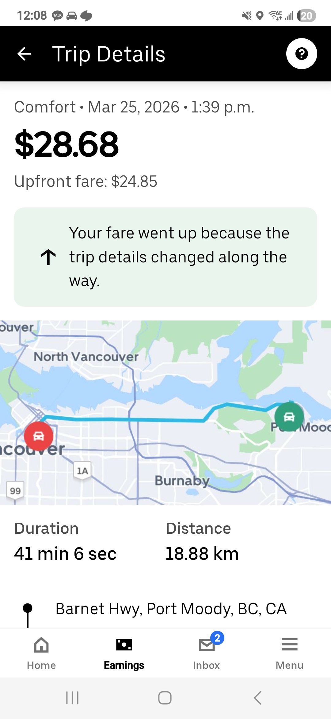 우버 운행 세부사항 20260326 000808 uber driver