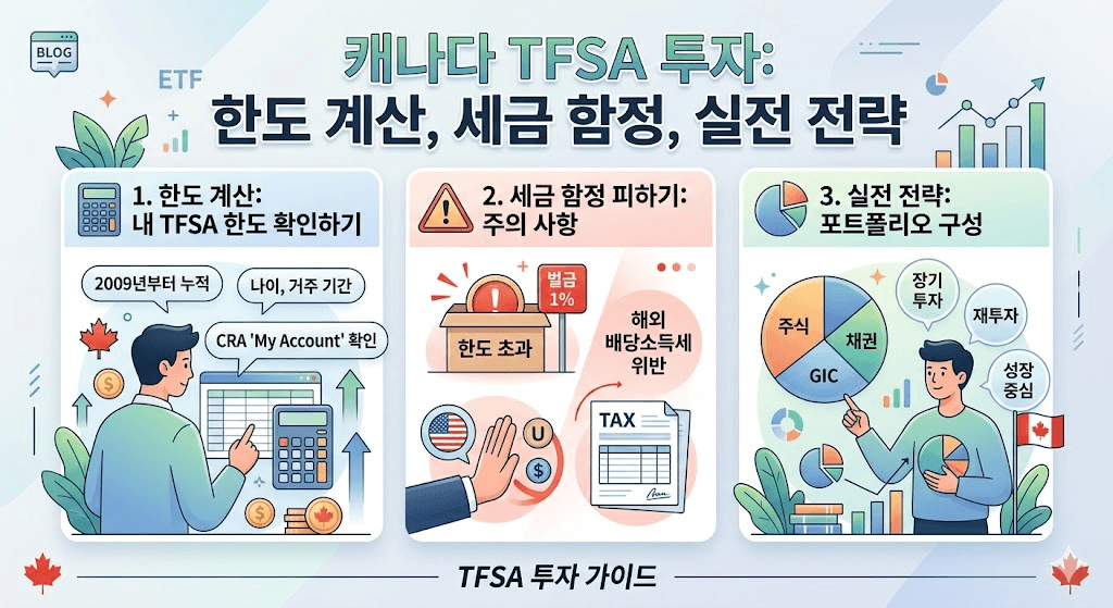 캐나다 tfsa 투자 (한도 계산, 세금 함정, 실전 전략)
